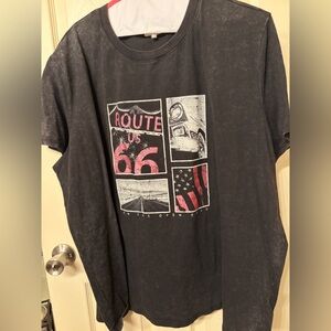 Maurices Black Top with Neutral Tag Detail